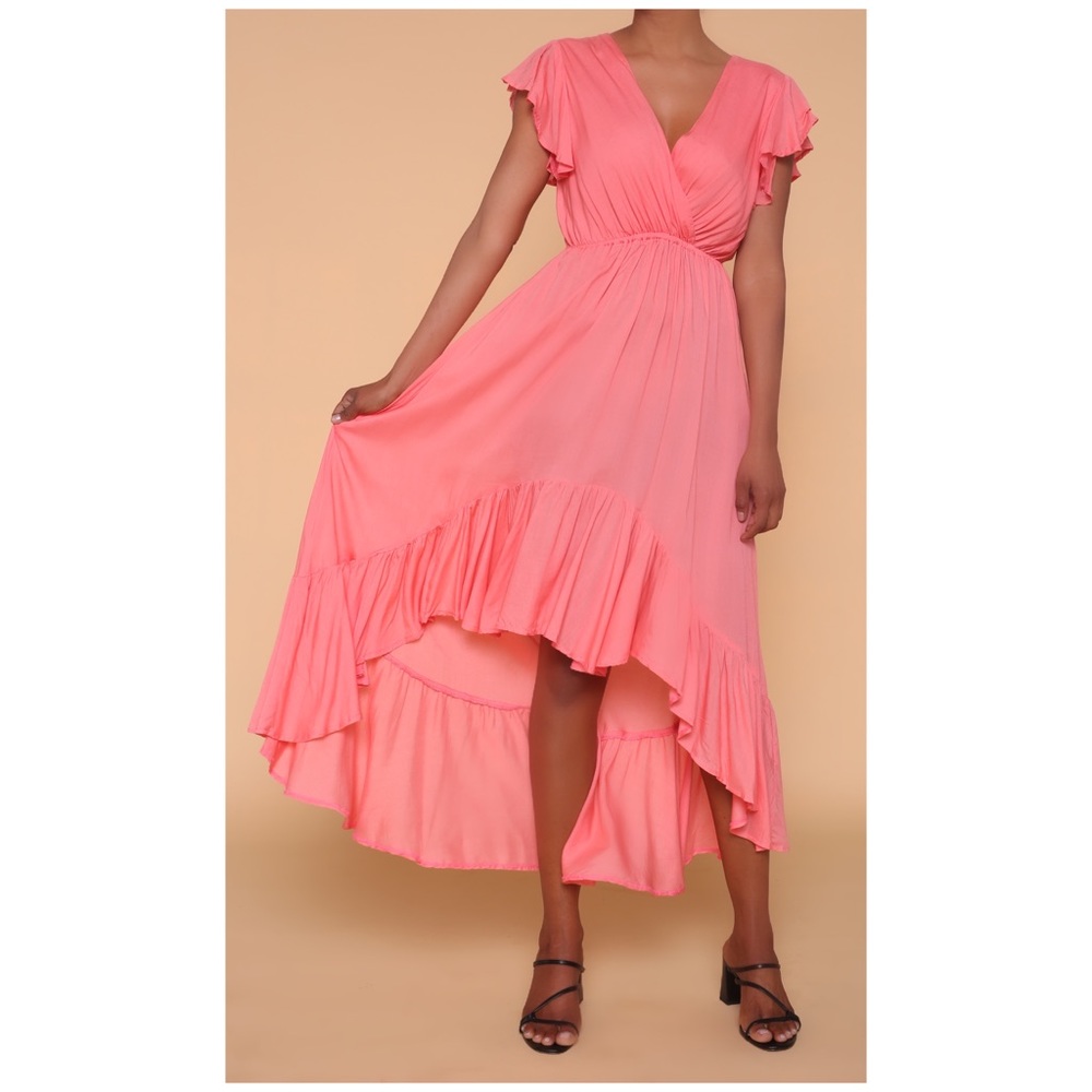 High-Low Dress FLARE Cotton viscous